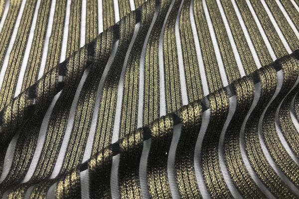 Сетка жаккард с люрексом/черно-бронзовый 2934/C#1