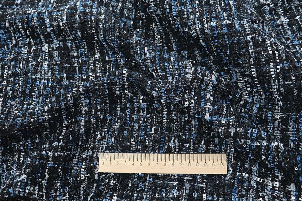 Пальтовая ткань Твид (Шанель) с люрексом/черный 81104215/D#187-181107/C#3