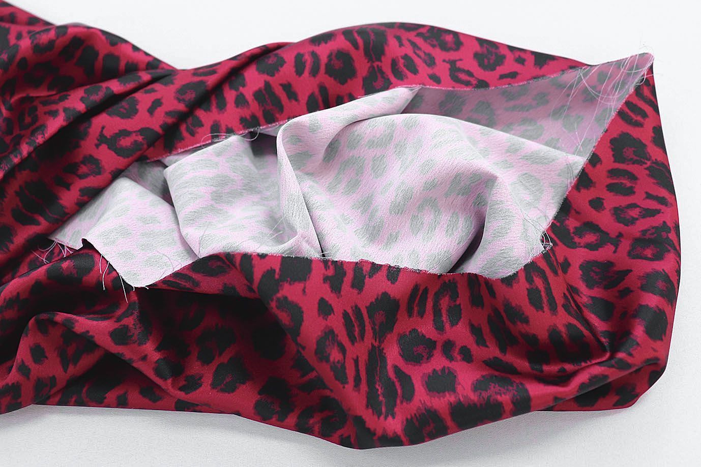 Шелк принт/леопард черно=бордовый на малиновом 3881-PY/D#2/C#2