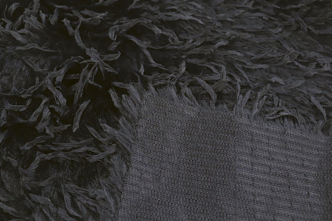 Искусственный мех "Страус"/черный AP4206/D#1398-23003/C#1