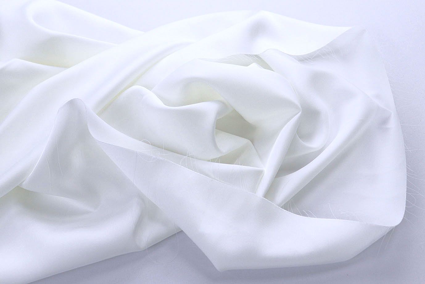 Шелк "Армани" двусторонний/белый 1434-PY/C#1