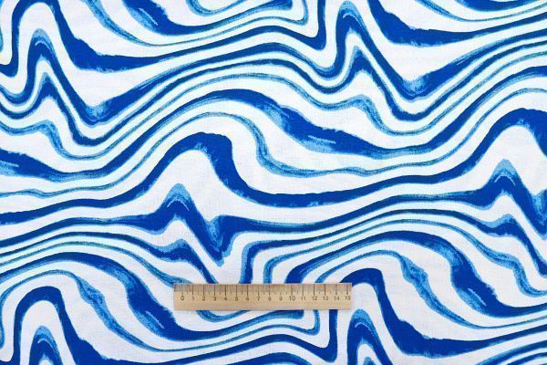 Лен принт/сине-голубой на белом 3852-PY/D#4/C#3