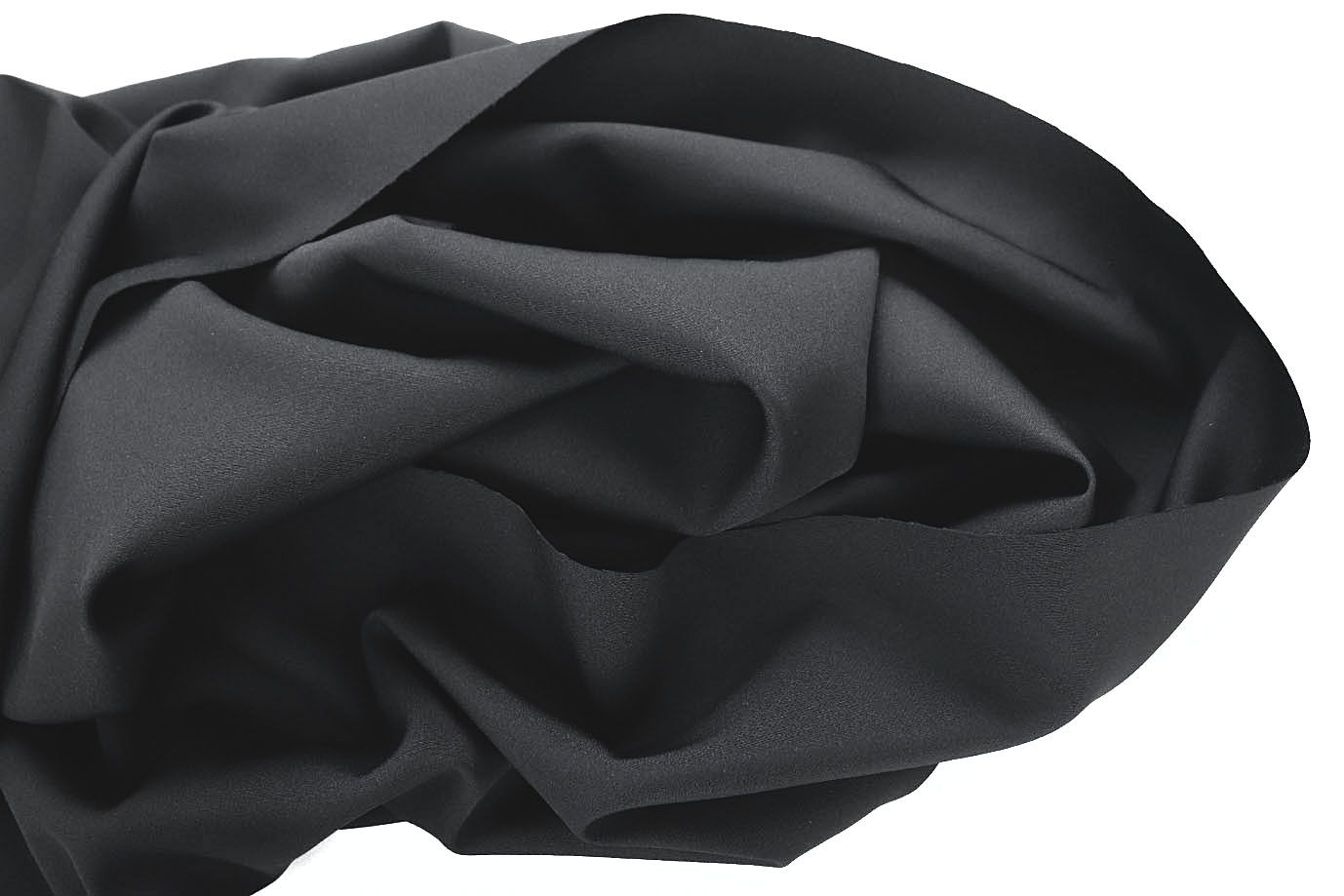 Костюмная ткань "Барби" стрейч/черный 4186-PY/C#8