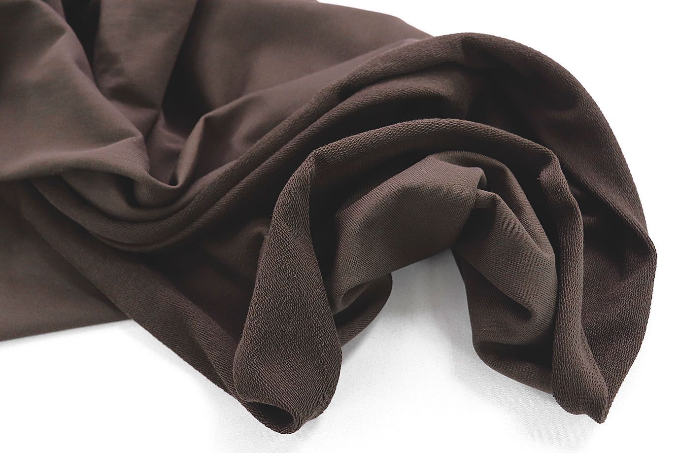 Трикотаж футер 2х нитка/темно-коричневый 0246/C#т.коричневый 19-0912TPX