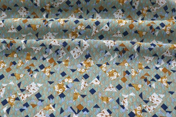 Шифон креп принт/фигуры разноцветные 3186-PY/D#9750-278/C#1