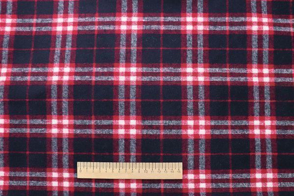 Пальтовая ткань принт/клетка черно-малиновая AP210901069/D#1156-12007220/C#3