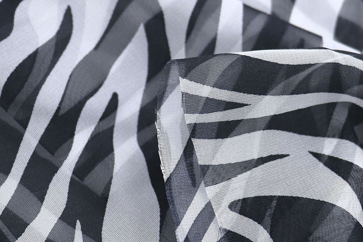 Шифон принт/зебра черно-белая 3854-PY/D#2/C#1