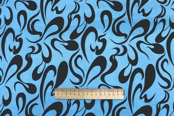 Штапель принт/черно-синий 1374-PY/D#24/C#2