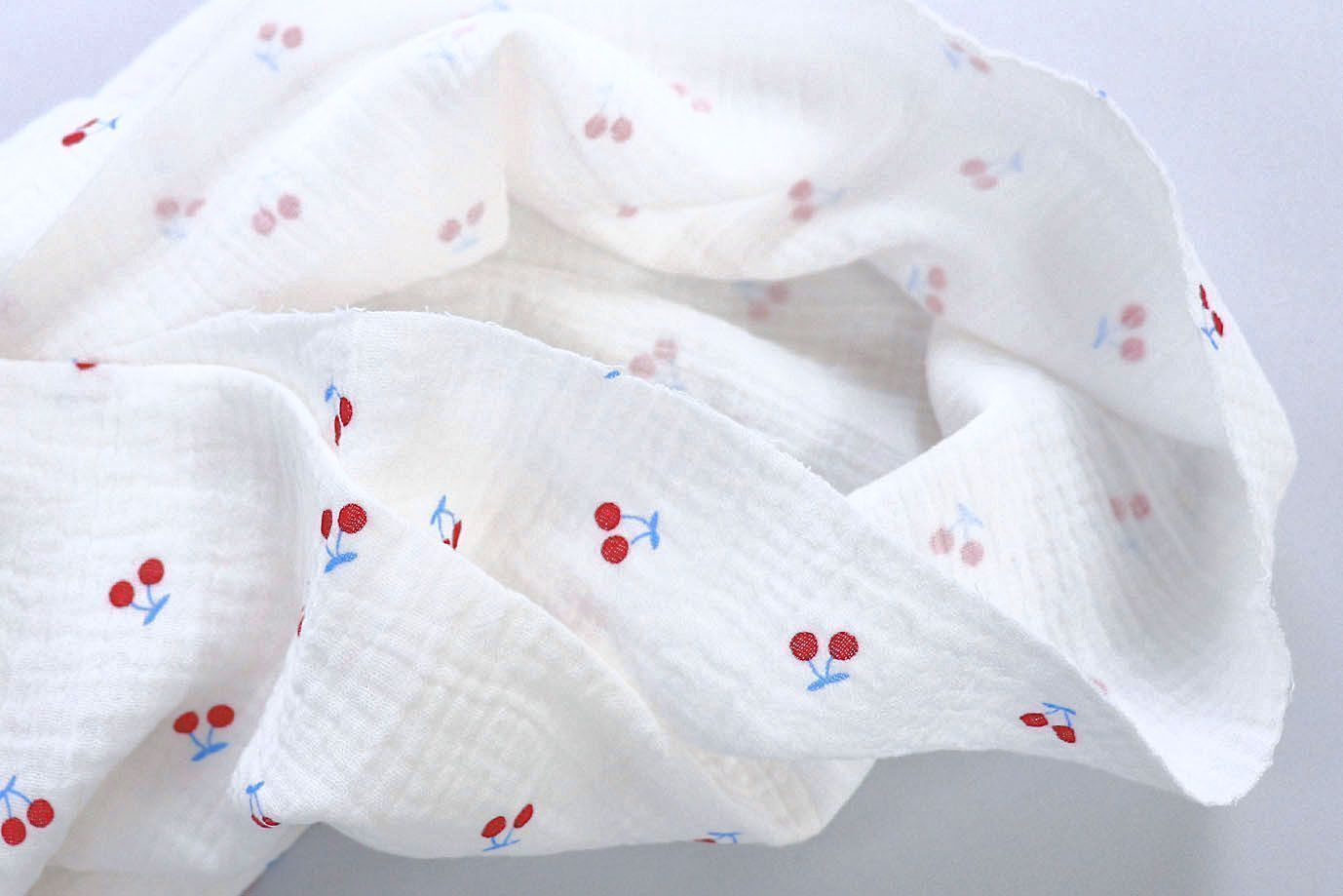 Муслин принт/ягоды красные на белом 1393-PY/D#2/C#1