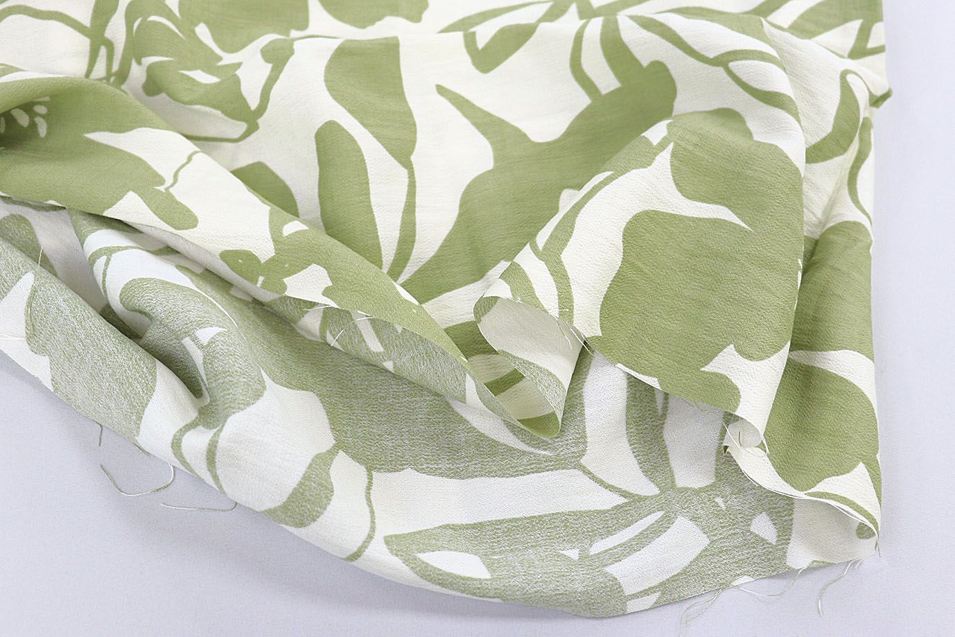 Лен БОХО принт/зеленый на молочном 3815-PY/D#3/C#5