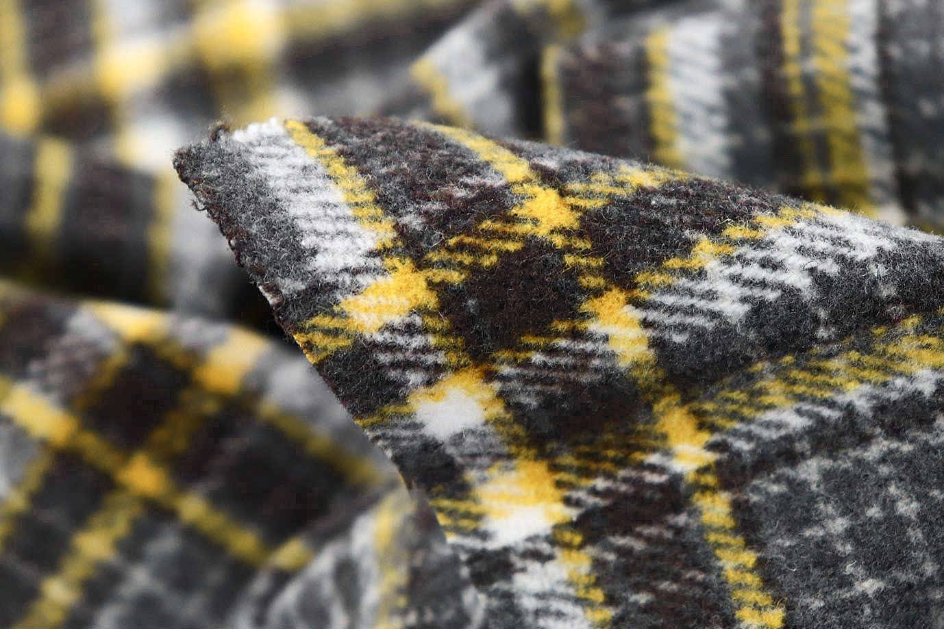 Пальтовая ткань принт/клетка серо-желтая AP210901069/D#908-2113/C#4