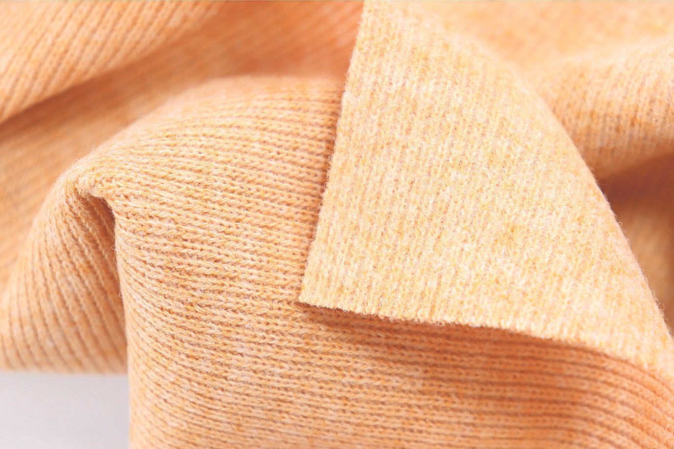 Трикотаж "Рибана" с начесом/персиковый  2884-PY/C#24