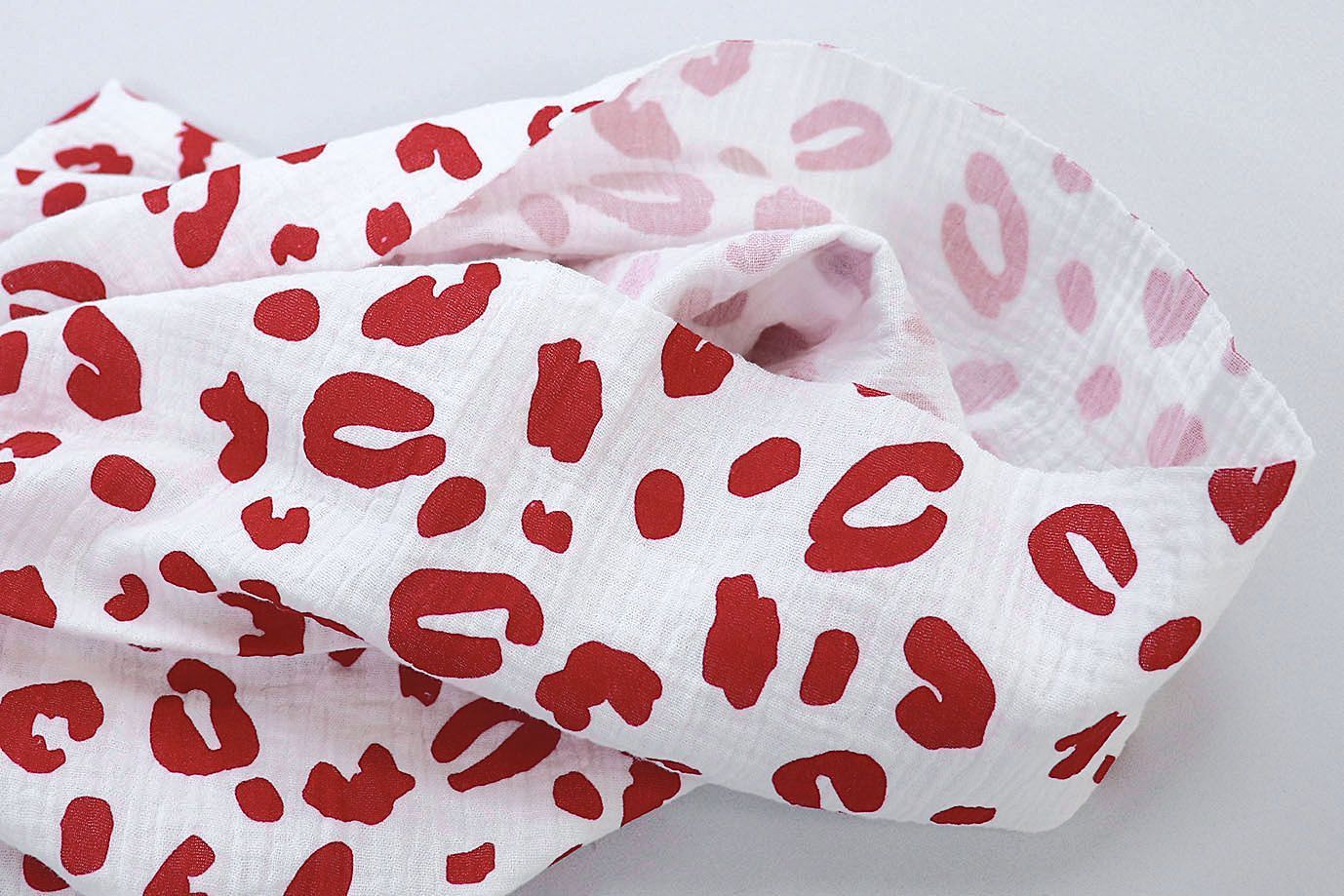 Муслин принт/красный на белом 1393-PY/D#5/C#1