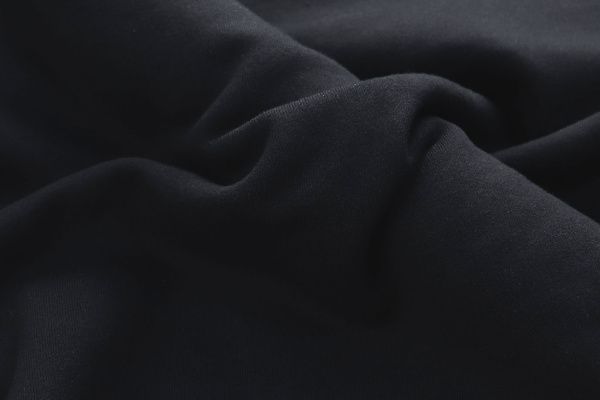 Трикотаж футер 3х нитка с петлей/черный 0363/D#петля/C#черный 19-4305TPX