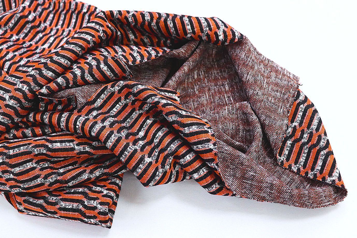 Трикотаж жаккард/оранжевый 2816-PY/D#4/C#4