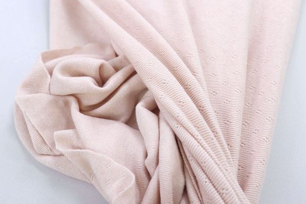 Трикотаж "Косичка" с узором/персиковый VT-11773A/C#4