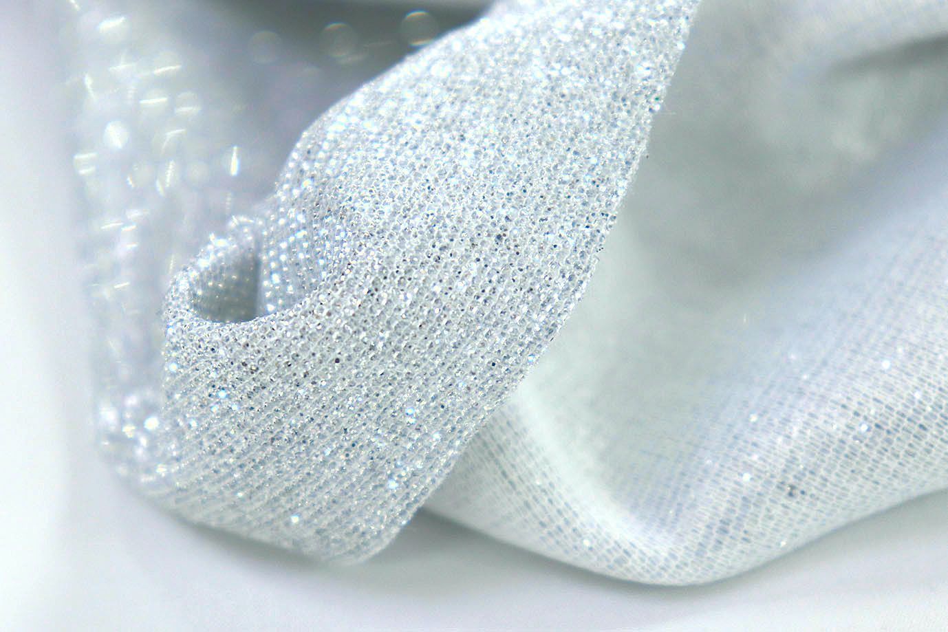 Трикотаж с люрексом на интерлоке/белый 1327-PY/C#1