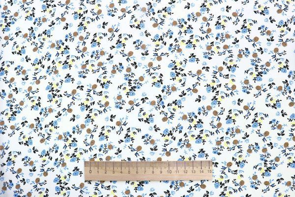 Шифон принт/цветы на белом 3926-PY/D#2/C#1