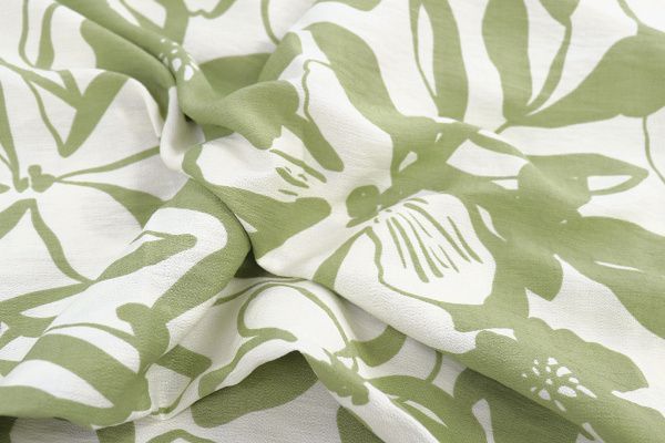 Лен БОХО принт/зеленый на молочном 3815-PY/D#3/C#5