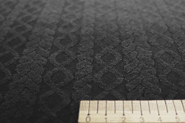 Трикотаж "Косичка" жаккард/черный VT-11691/D#1/C#4