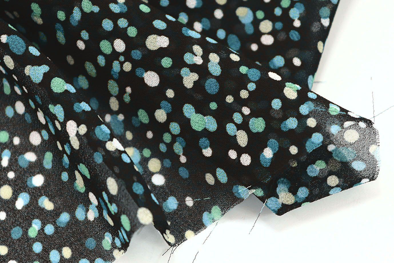 Шифон креп принт/зелено-желтый на черном 3639-PY/D#9/C#1