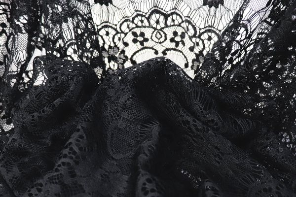 Гипюр "Реснички"/черный 3127-21/C#2