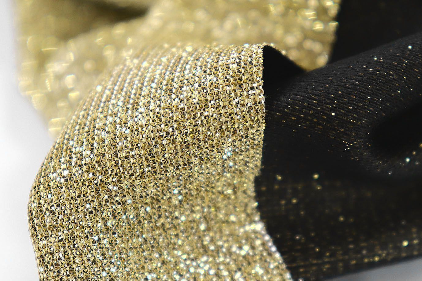 Трикотаж с люрексом на интерлоке/золотой 1327-PY/C#9