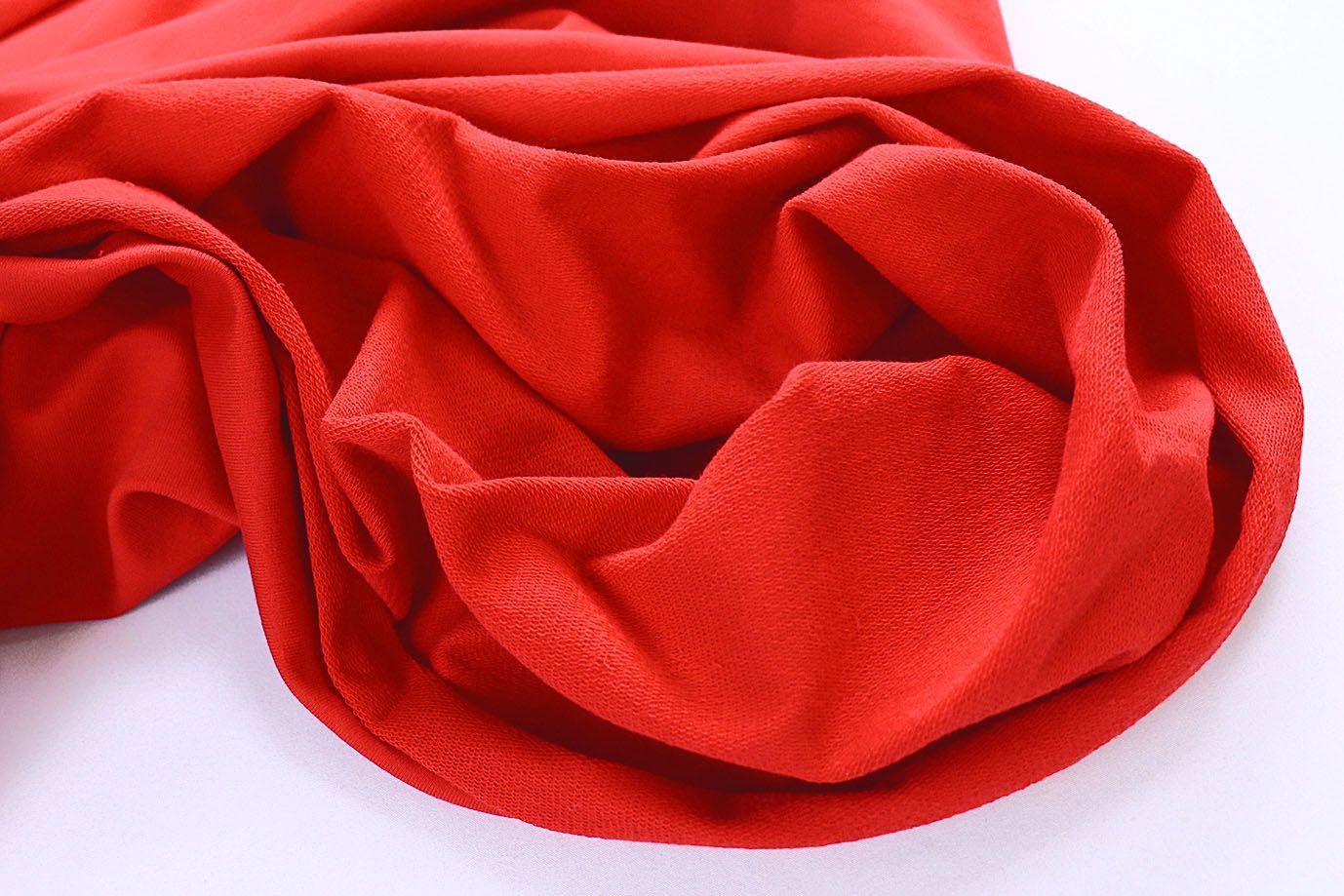 Трикотаж футер 2х нитка/красный 0246/C#красный 18-1660TPX