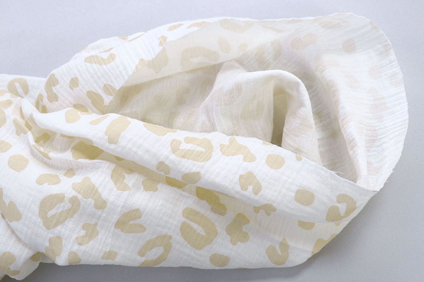 Муслин принт/бежевый на белом 1393-PY/D#10/C#2