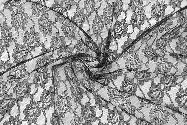 Гипюр/черный гип-01/D#150/C#Black (ярд)