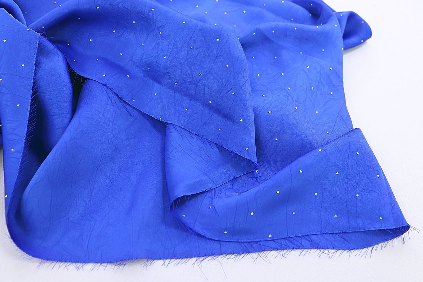 Шелк "Токио" креш со стразами/электрик 3805-PY/C#13