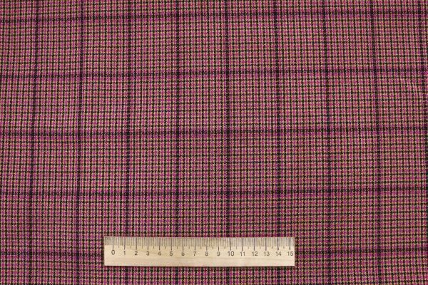 Костюмная ткань жаккард/малина на светло-коричневом 3321-22-PY/D#4/C#1