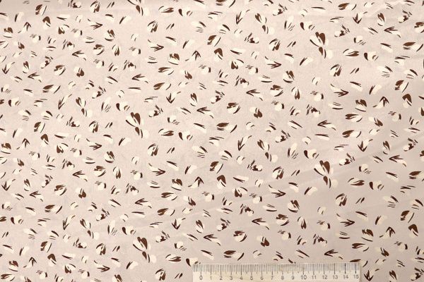 Шелк сатин принт/коричнево-кремовый на песочном 4102-PY/D#2/C#1