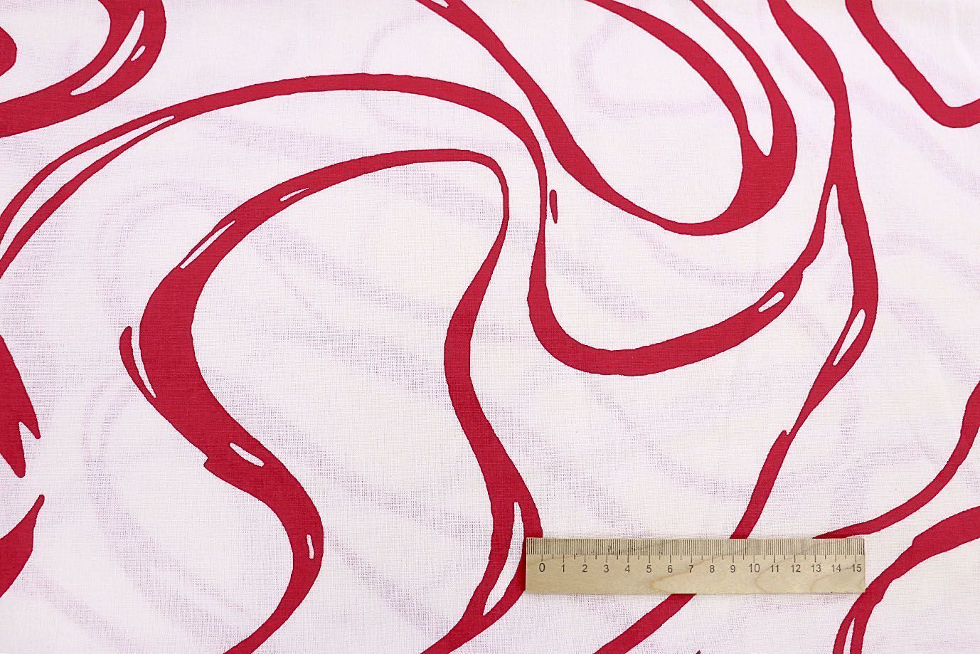 Лен принт/красный на белом 3859-PY/D#4/C#2