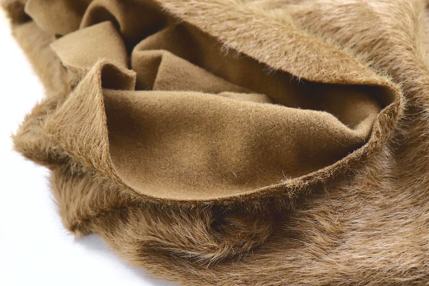 Трикотаж "Альпака" длинноворсовый/коричневый 3982-PY/C#3