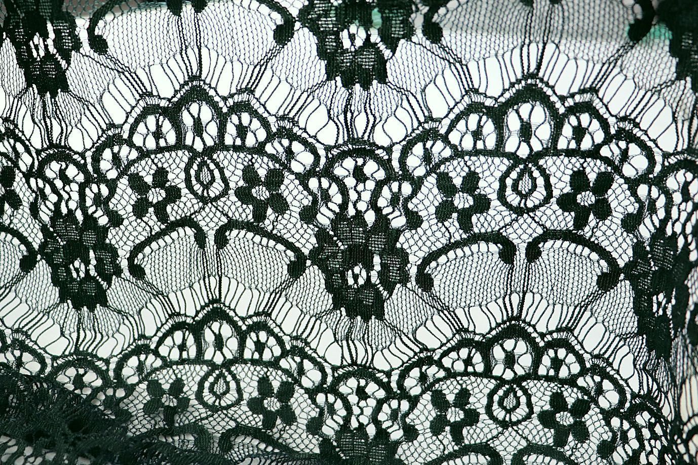 Гипюр "Реснички"/темно-зеленый 3127-21/C#1