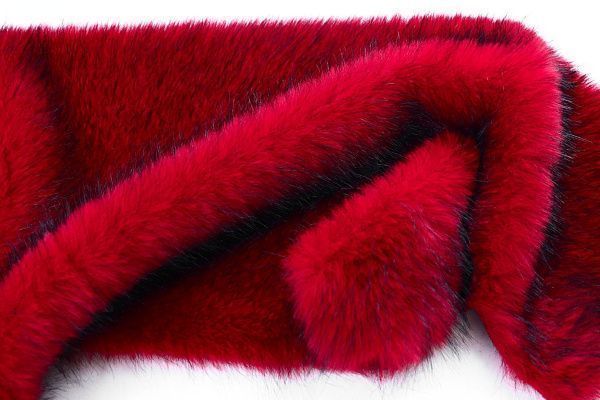 Искусственный мех "Песец" длинноворсовая/красный AP50402/D#289-2025077/C#C