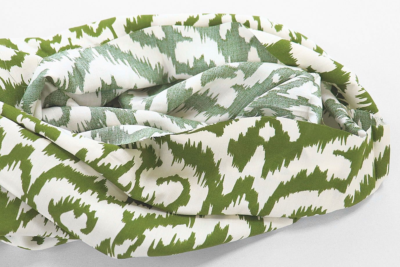 Штапель принт/узор зеленый на белом 3858-PY/D#15/C#1