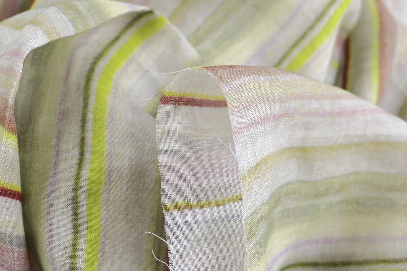 Лен принт/полоска красно-желтая 4195-PY/D#3/C#1