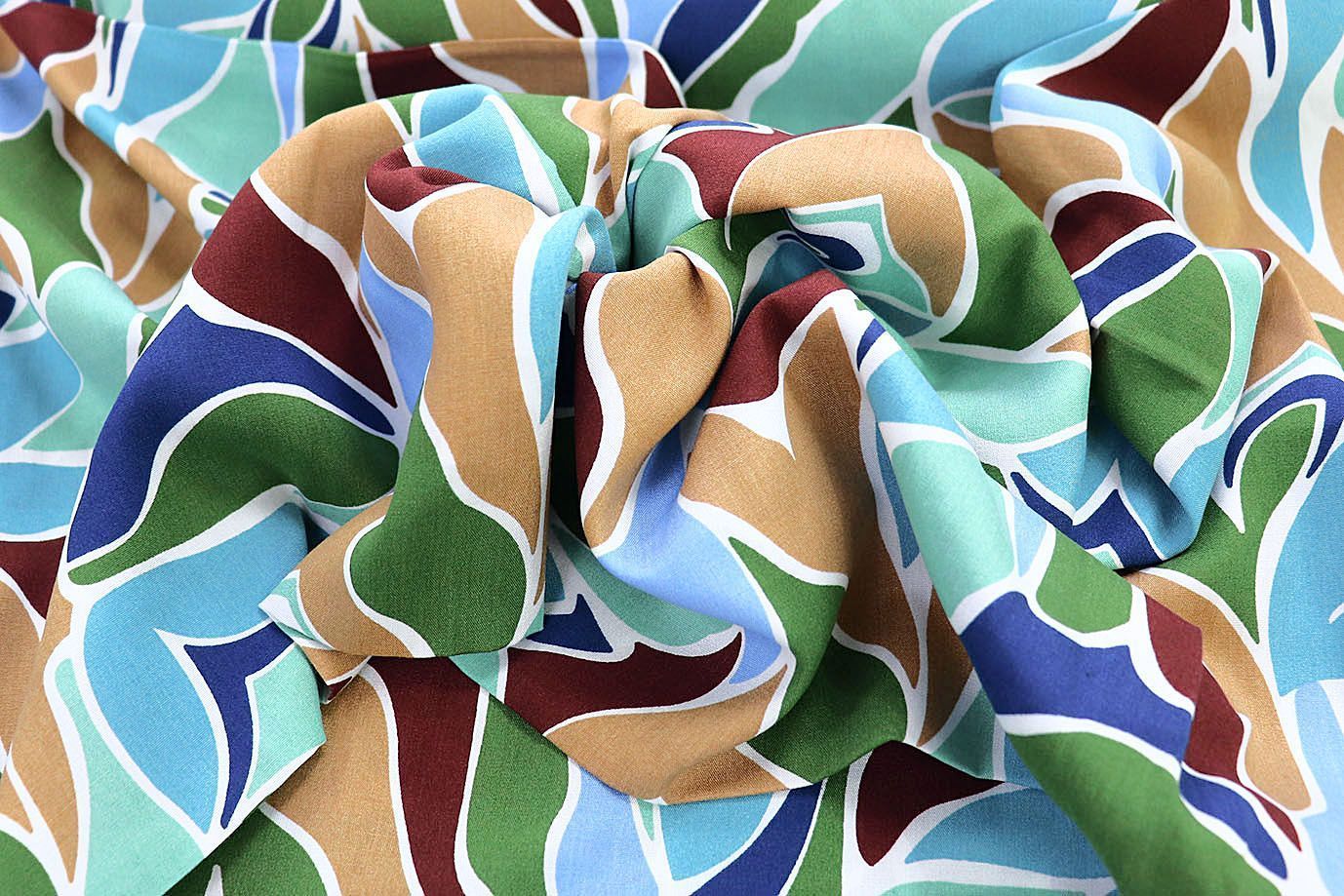 Штапель принт/зелено-голубой 1374-PY/D#38/C#2