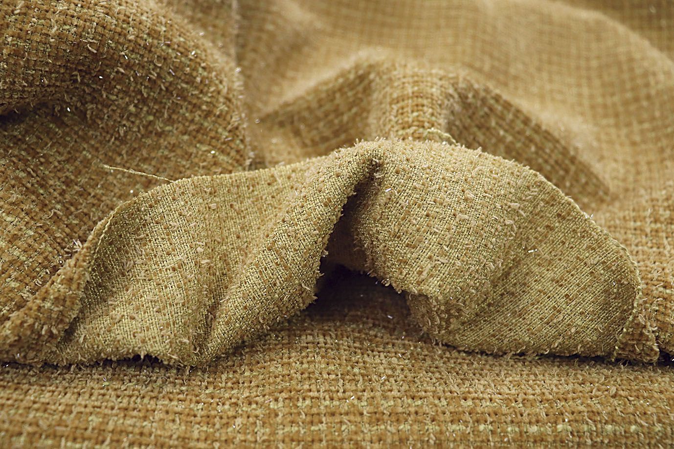 Костюмная ткань "Шанель" с люрексом/горчичный AP2303014040/D#1375-A1002/C#4