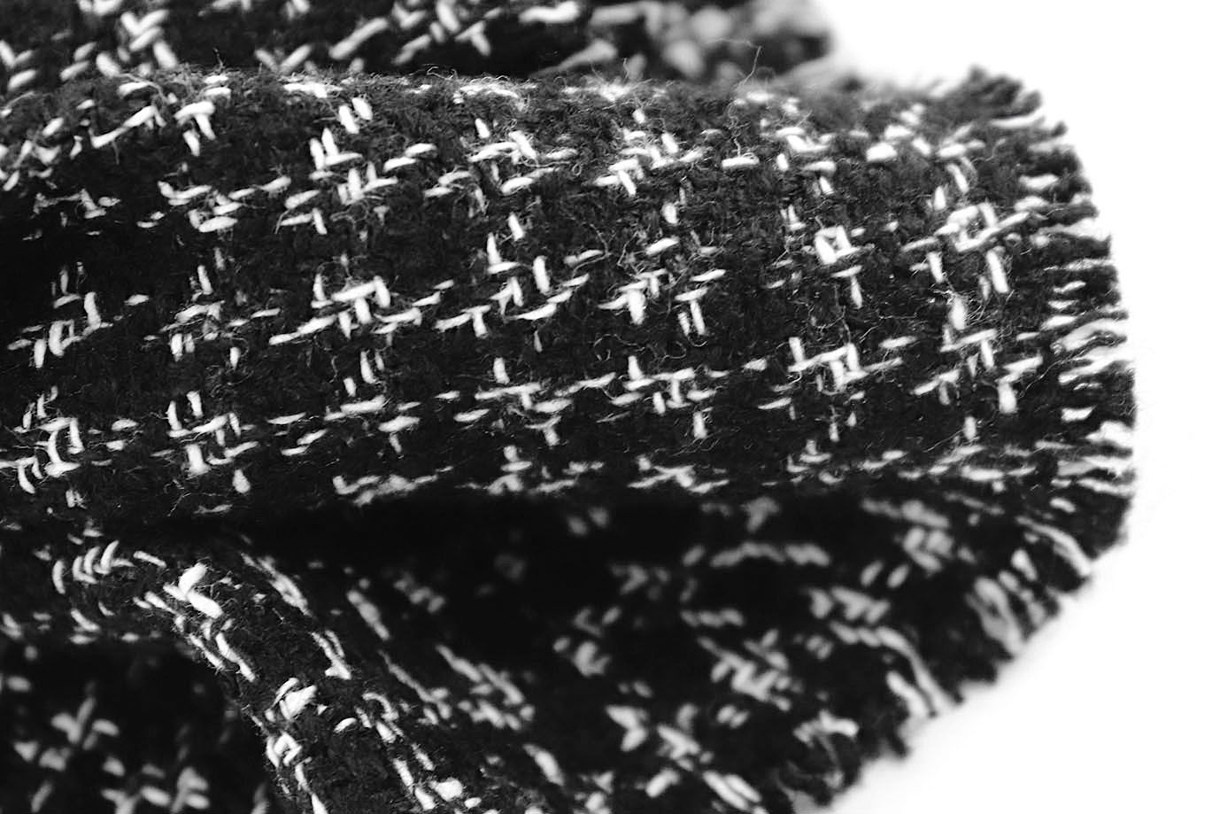 Шерсть пальтовая принт/черно-белый 3728/C#1