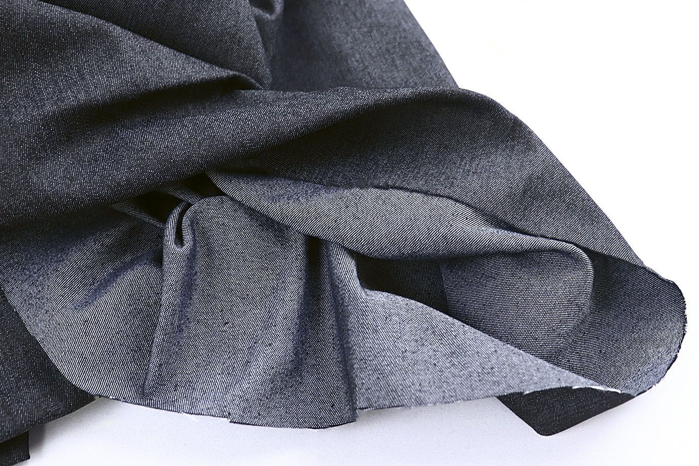 Джинс рубашечный стрейч/черный 12115/C#3