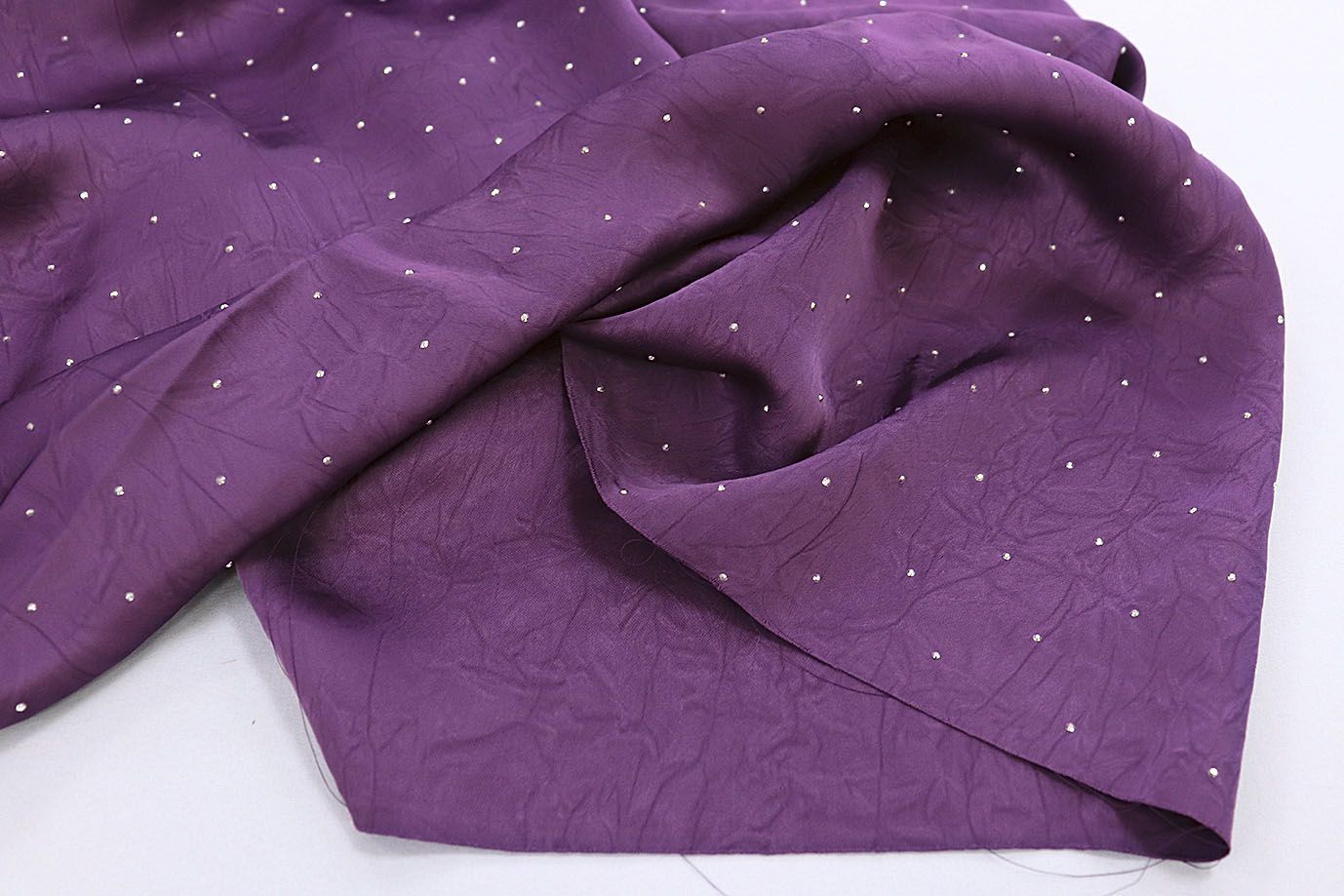 Шелк "Токио" креш со стразами/фиолетовый 3805-PY/C#10