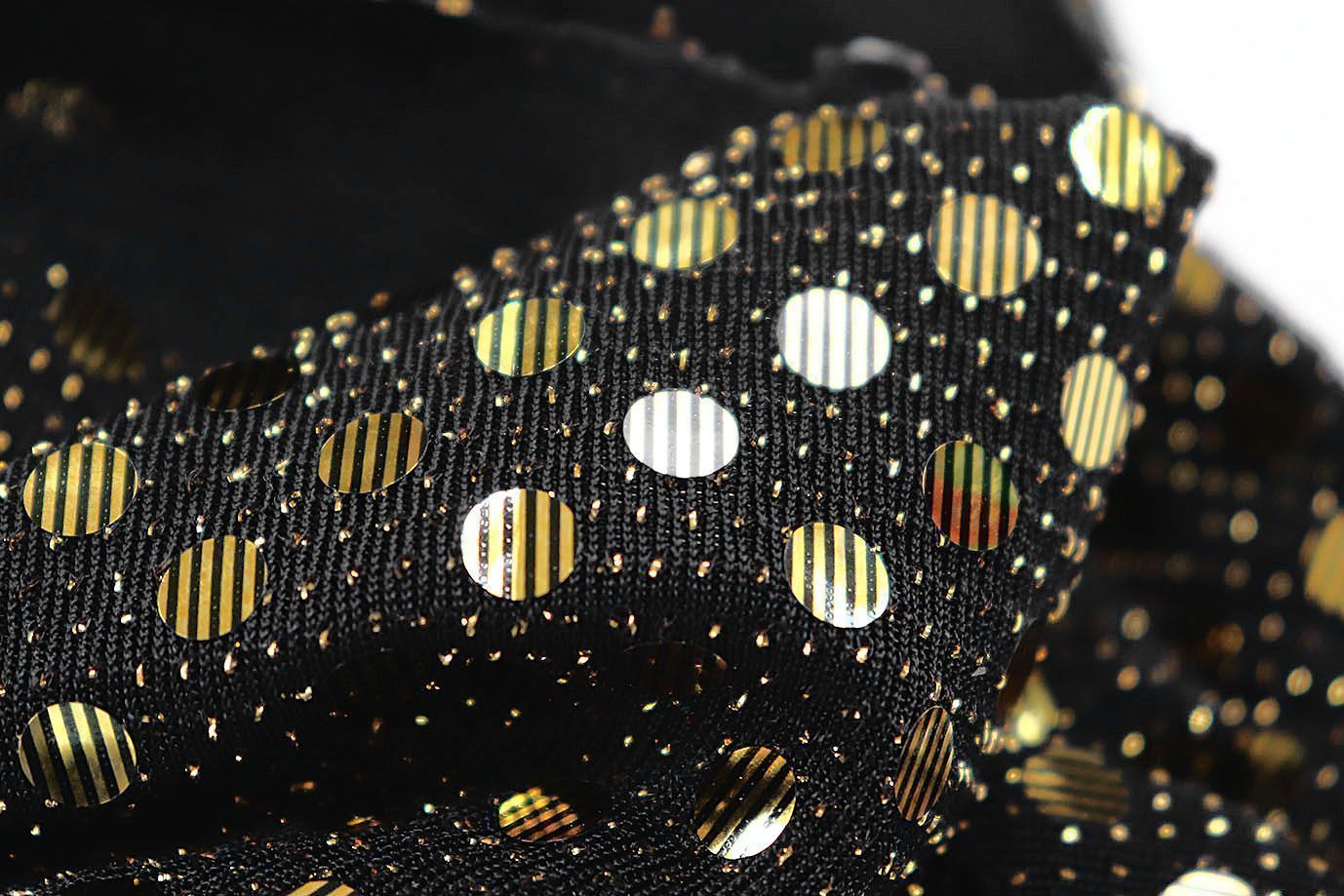 Трикотаж с люрексом и пайетками/желто-черный 3730TR/D#TR190513 C#5