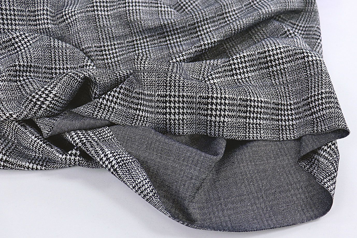 Трикотаж жаккард принт/клетка черно-белая 1320-PY/D#5/C#1