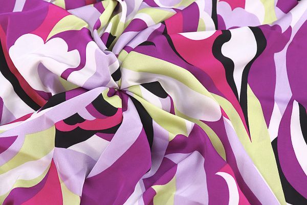 Шелк "Армани" принт/сиренево-фиолетовый 3616-PY/D#1/C#2