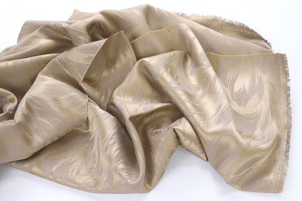 Шелк вискоза жаккард/золотисто-бежевый 4086-PY/D#1/C#1