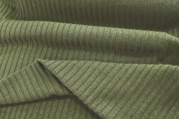 Трикотаж "Рибана"/темно-зеленый VT-10289/C#5					