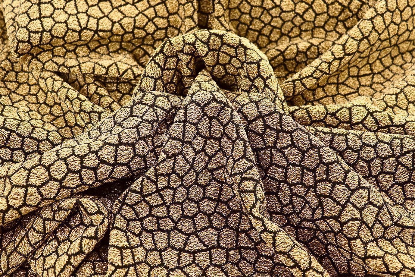 Трикотаж жаккард с люрексом принт/золотой 4040-PY/D#3/C#2